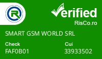 Date firma SMART GSM WORLD SRL - Risco Verified